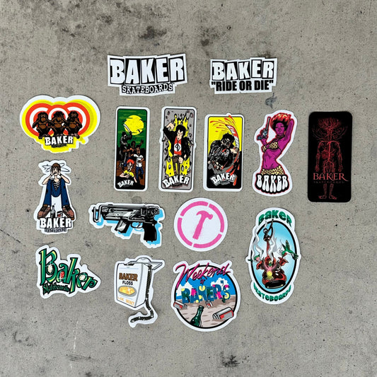 Vintage Sticker Pack Baker Skateboards Greco, Reynolds, Ellington...