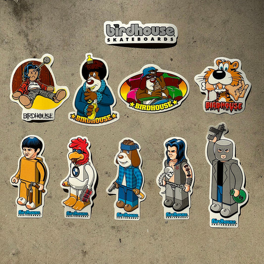 Vintage Sticker Pack Birdhouse Projects Jeremy Klein, Willy Santos, Bucky Lasek, Brian Sumner...